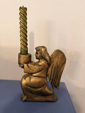 Gold Angel Candle Holder - Decorative Home Accent